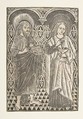 Saint John the Baptist and Saint John the Evangelist, Master with the Cologne Arms (?) German, Metalcut; first state