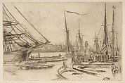 A Sketch from Billingsgate (From Billingsgate), James McNeill Whistler (American, Lowell, Massachusetts 1834–1903 London), Drypoint, printed in black ink on ivory laid paper; seventh state of eight (Glasgow)