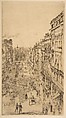 St. James's Street, James McNeill Whistler (American, Lowell, Massachusetts 1834–1903 London), Etching and drypoint, printed in black ink on ivory laid paper; fourth state of four (Glasgow)