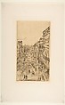 St. James's Street, James McNeill Whistler (American, Lowell, Massachusetts 1834–1903 London), Etching and drypoint, printed in black ink on ivory laid paper; fourth state of four (Glasgow)