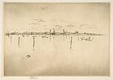 Little Venice (The Little Venice), James McNeill Whistler (American, Lowell, Massachusetts 1834–1903 London), Etching and drypoint, printed in black ink with selectively wiped ink on medium weight cream wove paper; second state of two (Glasgow)