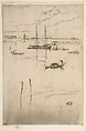 The Little Lagoon, James McNeill Whistler American, Etching and drypoint, printed in black ink on fine antique white laid paper; third state of four (Glasgow)