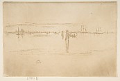 Long Lagoon, James McNeill Whistler American, Etching and drypoint, printed in brown ink on light weight ivory laid paper; second state of two (Glasgow)