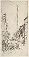 The Mast (The Venetian Mast), James McNeill Whistler (American, Lowell, Massachusetts 1834–1903 London), Etching and drypoint, printed in black ink on heavy laid ivory paper; sixth state of twelve (Glasgow)