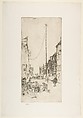 The Mast (The Venetian Mast), James McNeill Whistler (American, Lowell, Massachusetts 1834–1903 London), Etching and drypoint, printed in black ink on heavy laid ivory paper; sixth state of twelve (Glasgow)