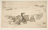 Lobster Pots (Lobster Pots – Selsea Bill), James McNeill Whistler American, Etching, printed in black ink on medium weight ivory laid paper; second state of four (Glasgow)