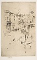 Alderney Street, from "Gazette des Beaux-Arts," 1881, James McNeill Whistler  American, Etching, printed in black ink on ivory laid paper; first state of three (Glasgow)