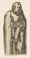 Bearded Saint with a Sword, Anonymous, German, 15th century  German, Woodcut