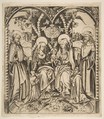 The Holy Family, Anonymous, German, 15th century  German, Engraving; first state