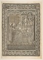 The Mass of Saint Gregory, Master of the Church Fathers' Border German, Metalcut with traces of hand-coloring; second state