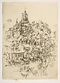 Château de Verneuil, Touraine, James McNeill Whistler American, Etching and drypoint, printed in black ink on heavy ivory colored laid paper; only state (Glasgow)