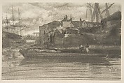 Limehouse, James McNeill Whistler (American, Lowell, Massachusetts 1834–1903 London), Lithotint with scraping and incising, on a prepared half-tint ground, printed in black ink on cream Japanese paper mounted on white plate paper; second state of three (Chicago)
