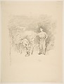 The Farriers, James McNeill Whistler  American, Transfer lithograph; only state (Chicago); printed in black ink on cream wove proof paper