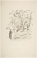 The Steps, Luxembourg Gardens, James McNeill Whistler  American, Transfer lithograph with stumping, printed in black ink on ivory laid paper; only state (Chicago)