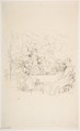 The Garden, James McNeill Whistler (American, Lowell, Massachusetts 1834–1903 London), Transfer lithograph; only state (Chicago); printed in black ink on cream wove paper