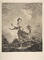 La Fuite a Dessein, Jean Honoré Fragonard French, Etching, first state
