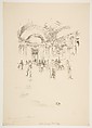 The Long Gallery, Louvre, James McNeill Whistler  American, Transfer lithograph with stumping; only state (Chicago); printed in black ink