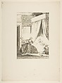 La Gageure des trois Commeres: La Servante, from "Contes et nouvelles en vers par Jean de La Fontaine.  A Paris, de l'imprimerie de  P. Didot, l'an III de la République, 1795", Philippe Trière  French, Etching; first state of three (Cohen)