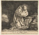 Saint Bruno, Jean Bernard Restout (French, Paris 1732–1797 Paris), Etching