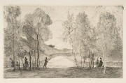 La lac du Bois de Boulogne, Félix Bracquemond  French, Etching; second state of two