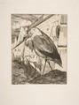 Les Cigognes, Félix Bracquemond  French, Etching; third state of three