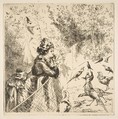 In the Zoological Garden, Félix Bracquemond  French, Etching; first state of two