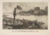 Les Canards l'ont bien passée, Félix Bracquemond French, Etching; fourth state out of four