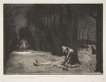 La Mort de Matamore (Capitaine Fracasse), Félix Bracquemond  French, Etching; fourth state out of four