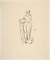 Girl with a Bowl, James McNeill Whistler  American, Transfer lithograph; only state (Chicago); printed in black ink on cream Japanese vellum