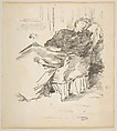 La Belle Dame Endormie (The Beautiful Woman Asleep), James McNeill Whistler American, Transfer lithograph; only state (Chicago); printed in black ink on medium weight ivory laid paper
