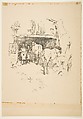 The Smith's Yard, James McNeill Whistler American, Transfer lithograph; only state (Chicago), as published; printed from a supplementary stone on medium-weight ivory wove paper with a smooth finish