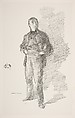 Study No. 1: Mr. Thomas Way, James McNeill Whistler (American, Lowell, Massachusetts 1834–1903 London), Transfer lithograph, printed on grayish white chine mounted on off-white plate paper; only state (Chicago)