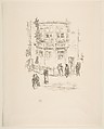 The Manager's Window, Gaiety Theatre, James McNeill Whistler  American, Transfer lithograph; only state (Chicago); printed in black ink on ivory laid paper