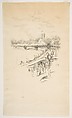 Savoy Pigeons, James McNeill Whistler  American, Transfer lithograph; only state (Chicago), from the published edition printed from a supplementary stone; printed in black ink on heavy cream laid paper