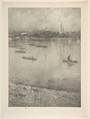 The Thames, James McNeill Whistler  American, Lithotint with scraping; third state of three (Chicago); printed in black ink on ivory laid paper
