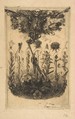 Frontispiece for "Les Fleurs du Mal", Félix Bracquemond French, Etching, drypoint; second state of two