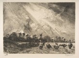 La Nuée d'orage, Félix Bracquemond  French, Etching, drypoint; second state of eleven