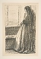 The Nun in "Count Burckhardt" (from "Once a Week"), James McNeill Whistler American, Wood engraving; proof