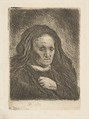 The Artist's Mother with Her Hand on Her Chest, Rembrandt (Rembrandt van Rijn)  Dutch, Etching; New Holl's fourth state of six