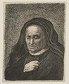 The Artist's Mother with Her Hand on Her Chest, Rembrandt (Rembrandt van Rijn)  Dutch, Etching
