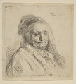 The Artist's Mother: Head and Bust Three Quarters Right, Rembrandt (Rembrandt van Rijn) Dutch, Etching; New Holl.'s second state of four