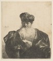 Old Man with Beard, Fur Cap, and Velvet Cloak, Rembrandt (Rembrandt van Rijn)  Dutch, Etching; second state
