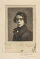 Portrait of Théodore Chassériau, Félix Bracquemond  French, Etching on laid paper; second state of three