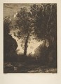 Coucher de soleil, Félix Bracquemond  French, Etching; third state of three
