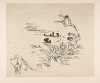 Decoration for a Plate: A Pond, Félix Bracquemond  French, Etching, aquatint