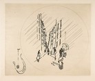 Decoration for a Plate: Rain, Félix Bracquemond  French, Etching