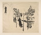 Decoration for a Plate: Notre Dame, Félix Bracquemond  French, Etching