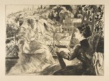 La Terrasse de la Villa Brancas, Félix Bracquemond  French, Etching; first state of eight