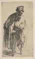 Beggar with a Wooden Leg, Rembrandt (Rembrandt van Rijn)  Dutch, Etching, New Holl. second state of four