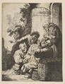 Joseph's Coat Brought to Jacob, Johann Georg Hertel  German, Etching